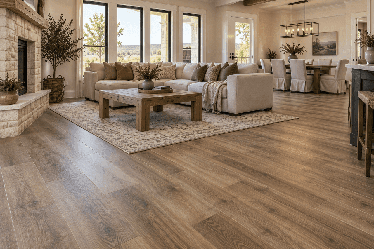 Hardwood flooring samples available at Somervell Floors in Granbury, TX